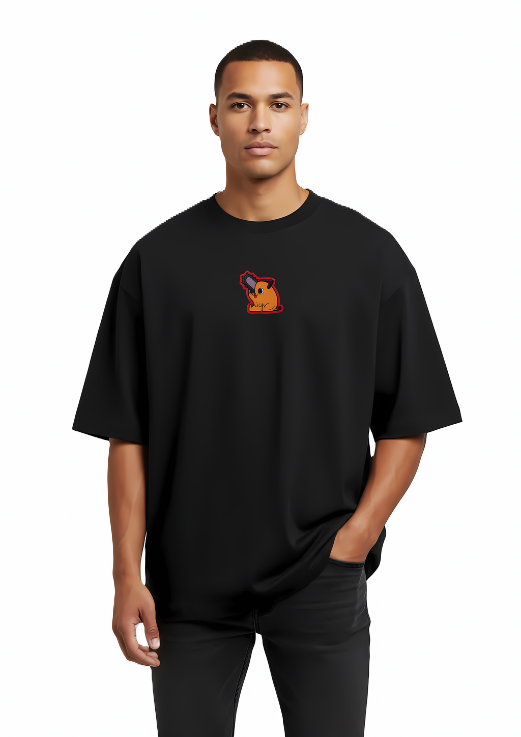 Oversized Stitch T-Shirt (CHAINSAW MAN EMBRIODED) Edition